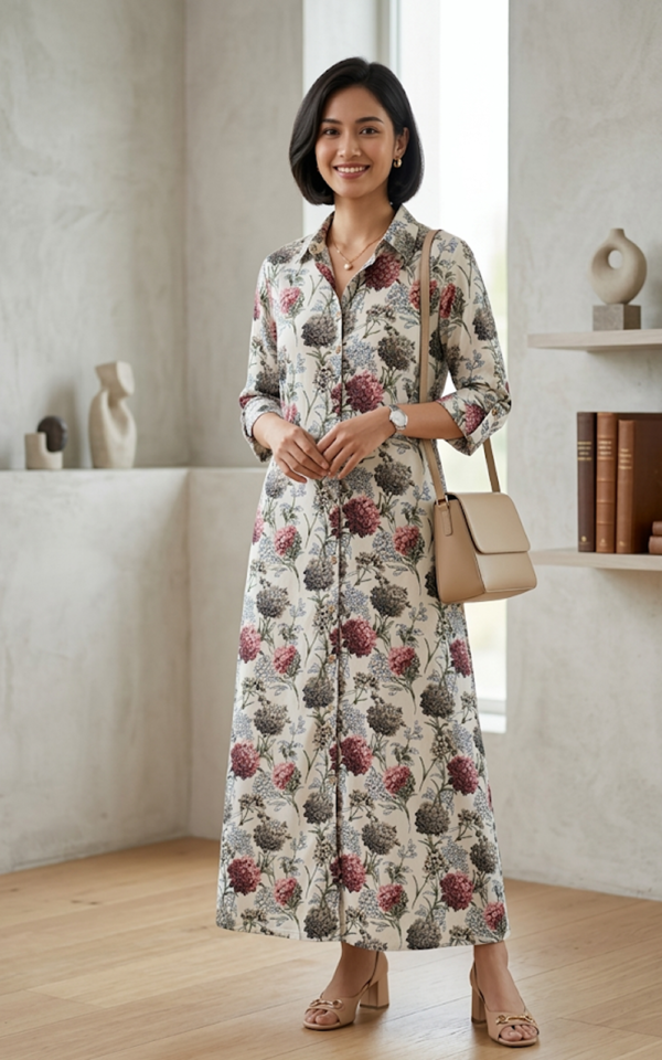 Vintage Bloom Maxi Dress