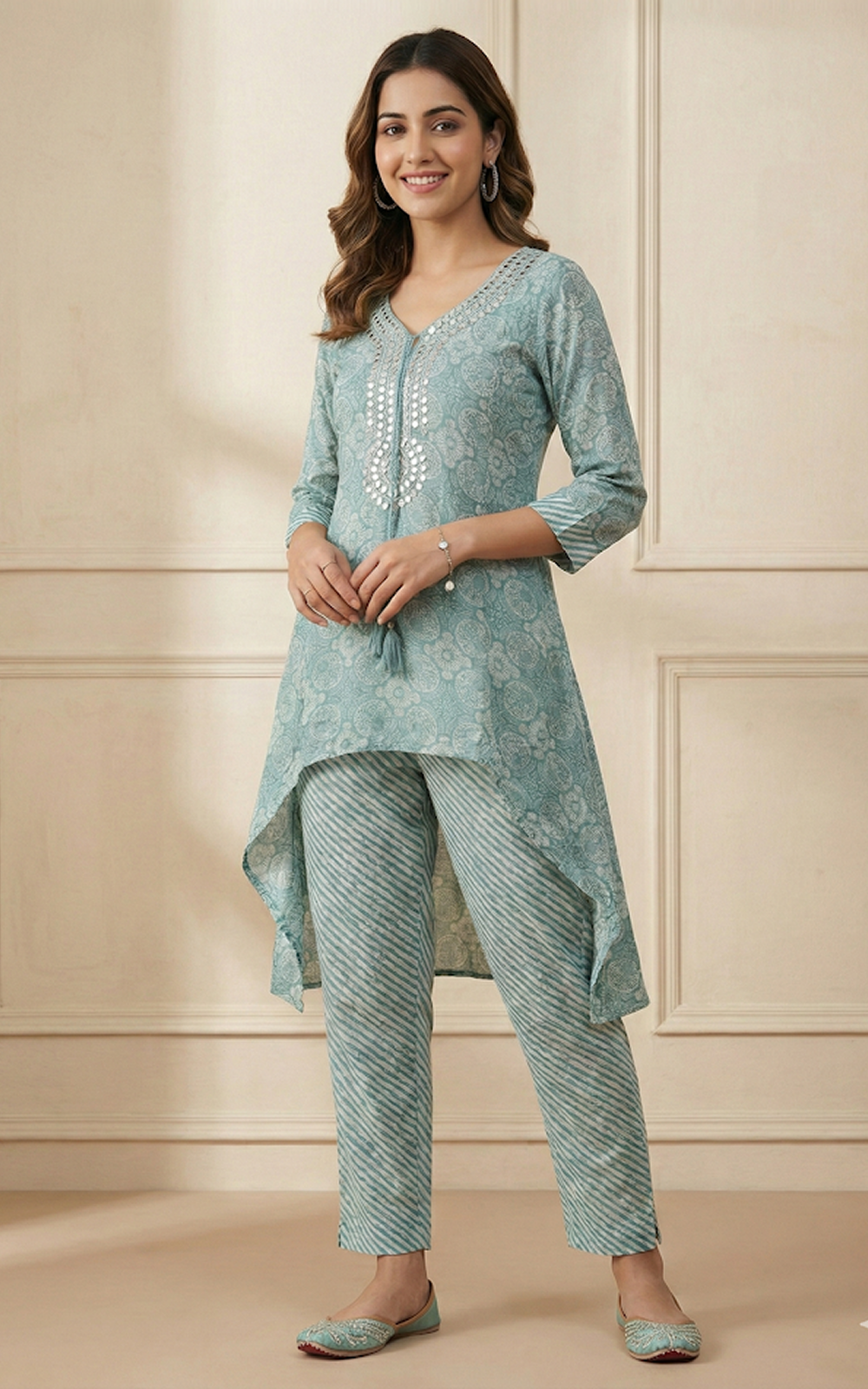 Sea Green Muslin Set