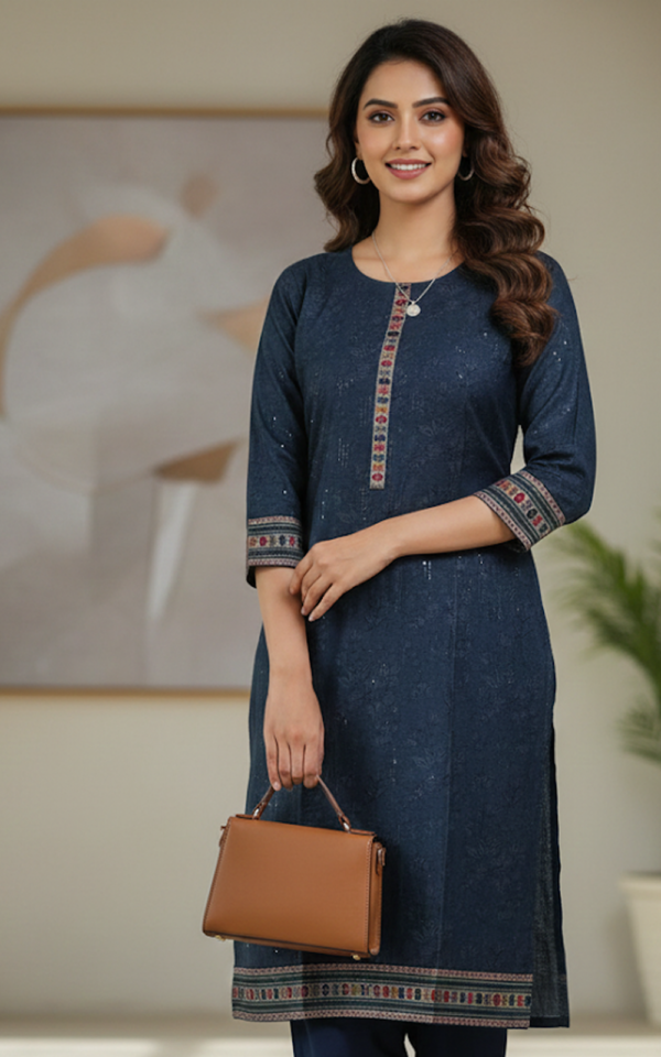 Indigo Mul Cotton Kurti