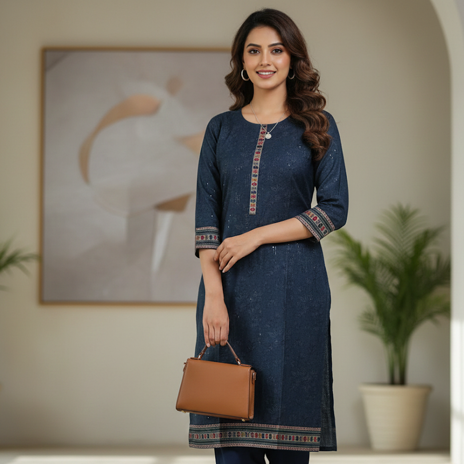 Indigo Mul Cotton Kurti