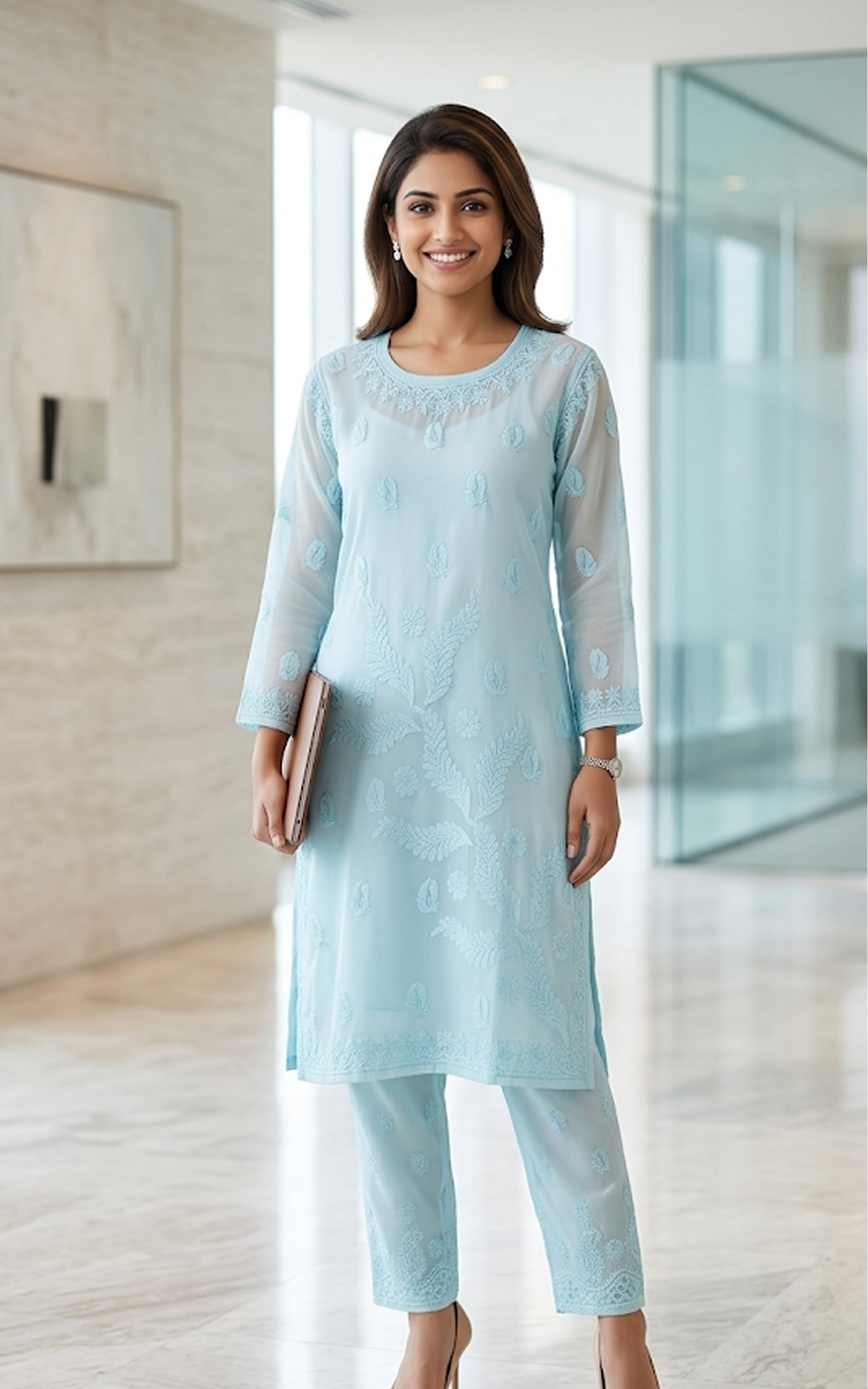 Powder Blue Organza Set