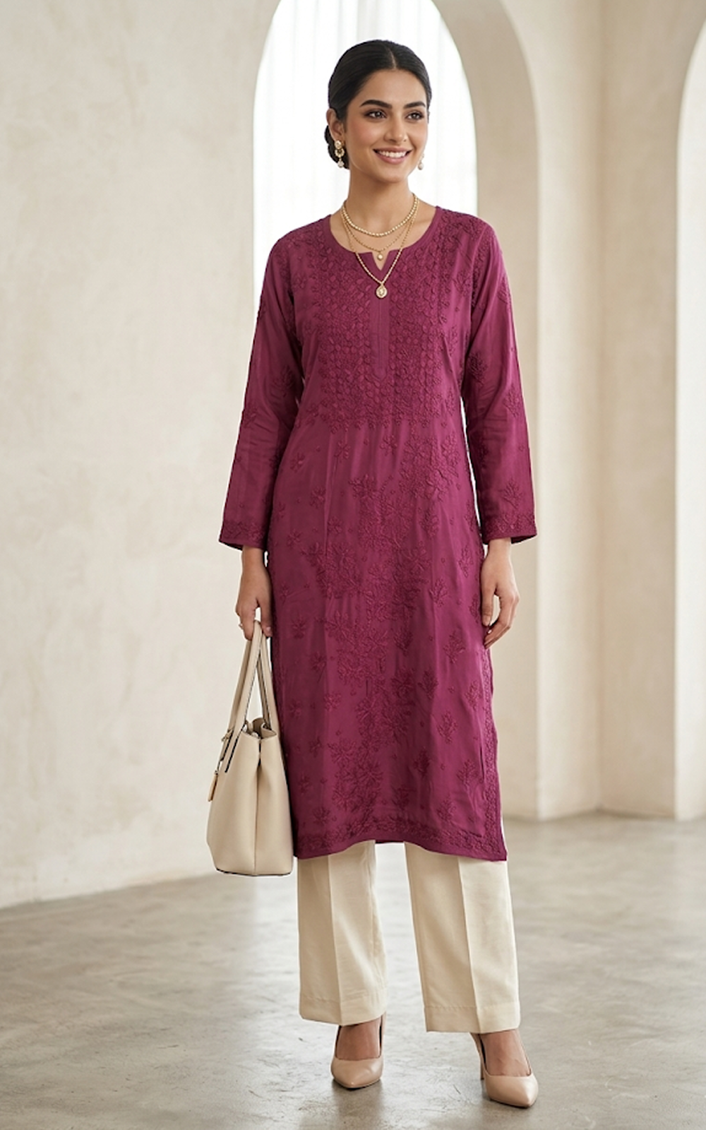 Magenta Pure Modal Kurti