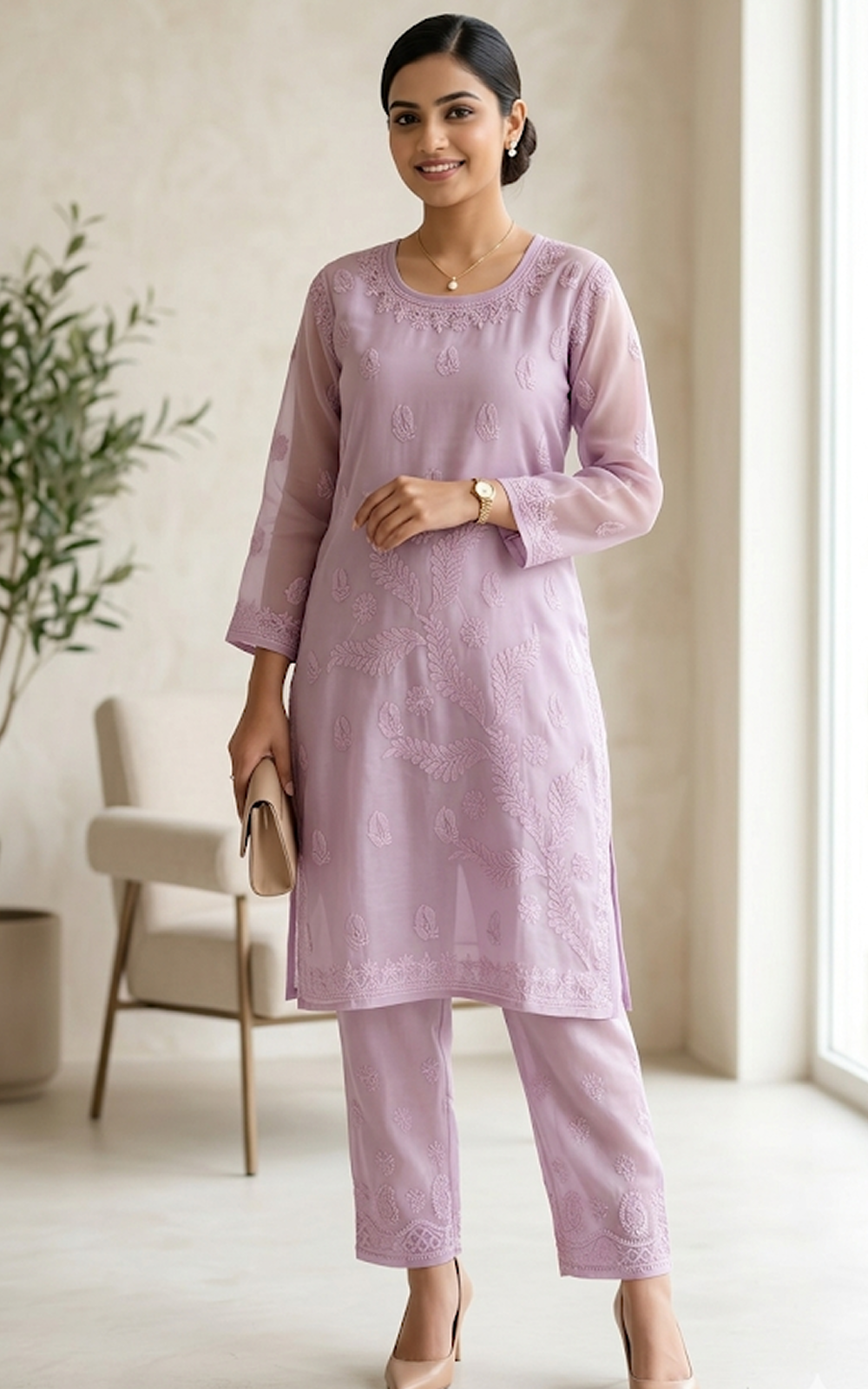 Lilac Organza Co-ord Set