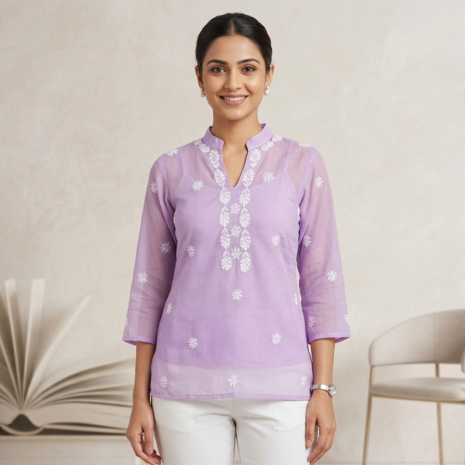 Lilac Cotton Afghani Top