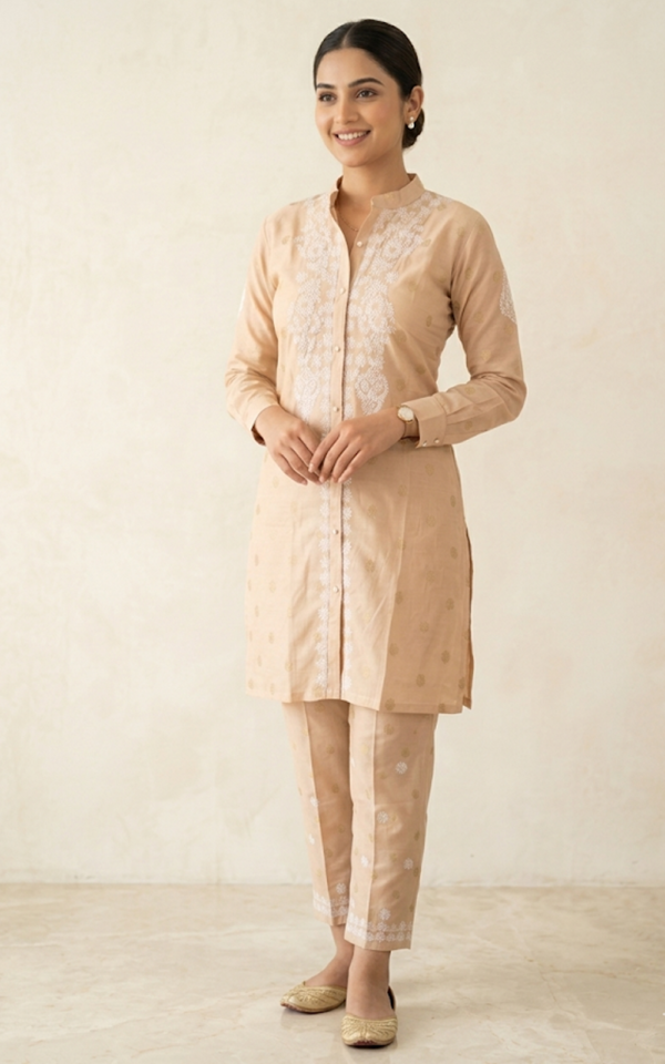 Golden Buti Chanderi Set